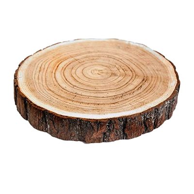Tronco madera redonda para alquilar como centro de mesa