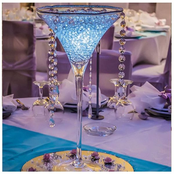 Copa decorativa martini de cristal para alquilar