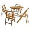 Pack de mesa y sillas de madera plegables