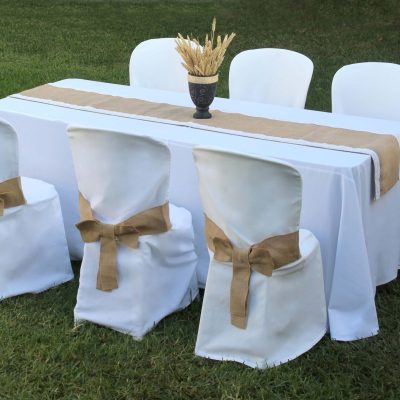 Montaje camino Yute con encaje (Rectangular)