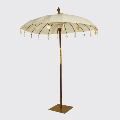 Sombrilla Balinesa de Madera y Tela con base