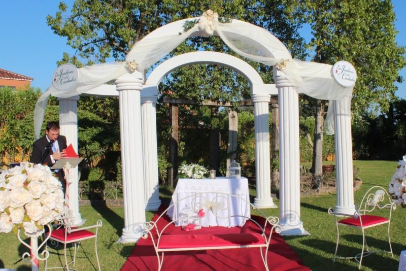jardines boda pergola