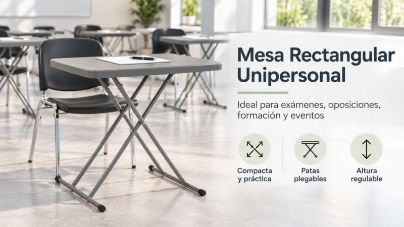 Mesa rectangular unipersonal